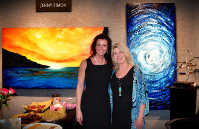 Jenny Simon with art consultant Signature Gallery